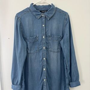 a.n.a Light Blue Denim Shirt